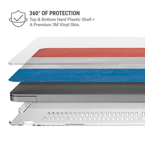 Netherlands Flag Distressed MacBook Pro 14in (2021-24) Case plus Skin